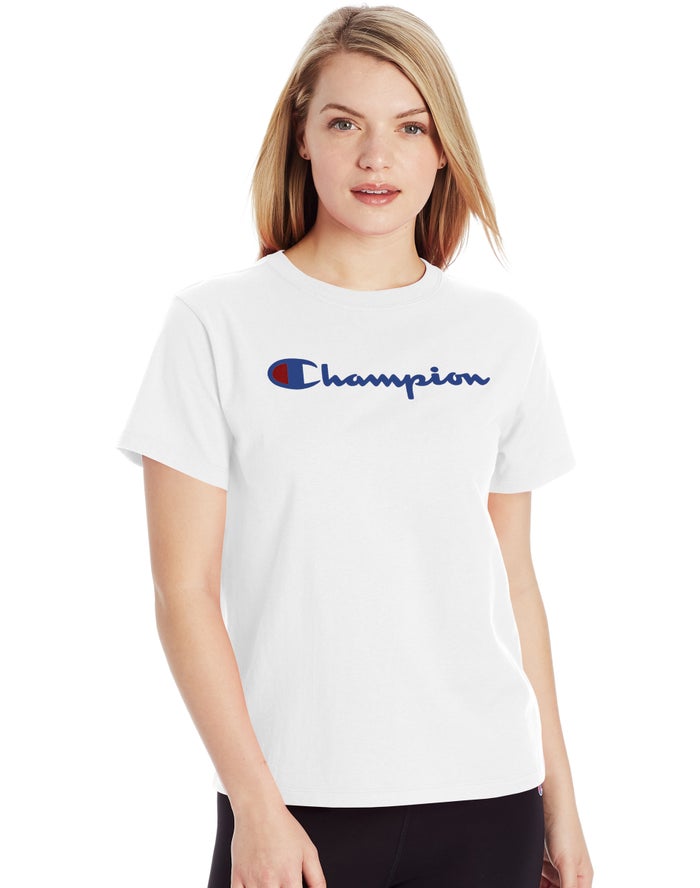 Champion Classic T-Shirt Dames - Wit - Belgie 8296JNVWQ